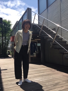 「DESCENTE ALLTERRAIN（デサント　オルテライン）のアイテム（ジャケット/アウター）」を使った、hahaさん（レディース・157cm）の夏コーディネート