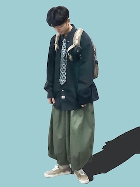 「日系休闲」｜「アイテム（その他）」を使った、POPOKAI⚡️さん（メンズ・175cm）の春コーディネート