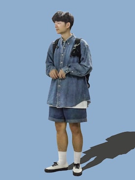 「日系休闲」｜「アイテム（その他）」を使った、POPOKAI⚡️さん（メンズ・175cm）の夏コーディネート