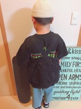 「GENERATOR（ジェネレーター）のアイテム（帽子）」を使った、muuuさん（キッズ・128cm）の春コーディネート