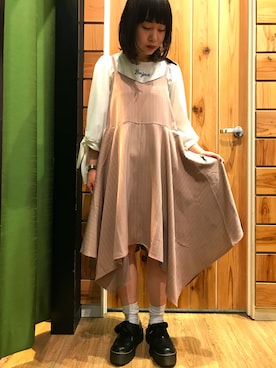「ネコ」｜「アイテム（その他シューズ）」を使った、やまとさん（レディース・153cm）の春コーディネート