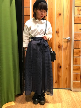 「ネコ」｜「アイテム（その他シューズ）」を使った、やまとさん（レディース・153cm）の春コーディネート