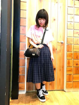 「Rydia（リディア）のアイテム（シューズ）」を使った、やまとさん（レディース・153cm）の春コーディネート