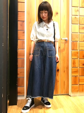 「Rydia（リディア）のアイテム（シューズ）」を使った、やまとさん（レディース・153cm）の春コーディネート