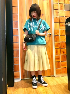 「Rydia（リディア）のアイテム（シューズ）」を使った、やまとさん（レディース・153cm）の春コーディネート