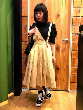 「Rydia（リディア）のアイテム（シューズ）」を使った、やまとさん（レディース・153cm）の春コーディネート