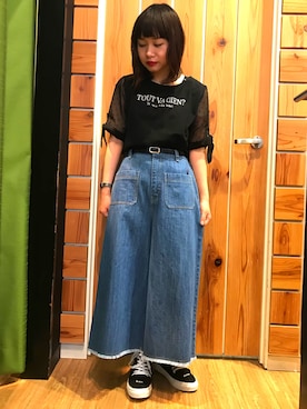 「Rydia（リディア）のアイテム（シューズ）」を使った、やまとさん（レディース・153cm）の春コーディネート