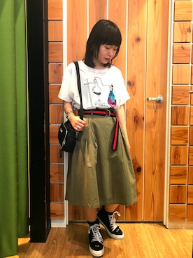 「Rydia（リディア）のアイテム（シューズ）」を使った、やまとさん（レディース・153cm）の春コーディネート