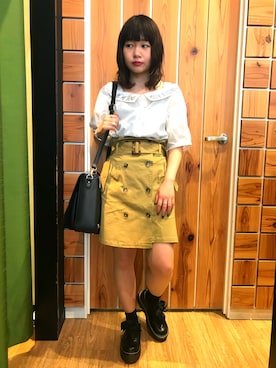 「Rydia（リディア）のアイテム（シューズ）」を使った、やまとさん（レディース・153cm）の夏コーディネート