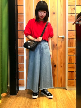 「Rydia（リディア）のアイテム（シューズ）」を使った、やまとさん（レディース・153cm）の夏コーディネート
