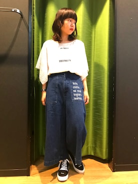 「Rydia（リディア）のアイテム（シューズ）」を使った、やまとさん（レディース・153cm）の夏コーディネート
