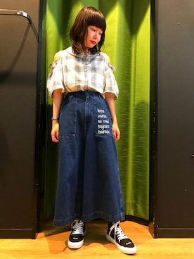 「Rydia（リディア）のアイテム（シューズ）」を使った、やまとさん（レディース・153cm）の夏コーディネート