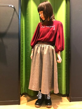 「Rydia（リディア）のアイテム（シューズ）」を使った、やまとさん（レディース・153cm）の秋コーディネート