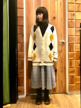 「Rydia（リディア）のアイテム（シューズ）」を使った、やまとさん（レディース・153cm）の秋コーディネート
