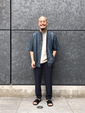 「RECOMMEND  ITEM STYLING」｜「アイテム（サンダル）」を使った、山本　一輝さん（メンズ・163cm）の夏コーディネート