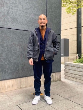 「RECOMMEND  ITEM STYLING」｜「アイテム（ブルゾン）」を使った、山本　一輝さん（メンズ・163cm）の秋コーディネート