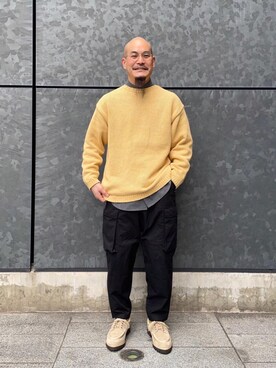 「RECOMMEND  ITEM STYLING」｜「アイテム（モカシン/デッキシューズ）」を使った、山本　一輝さん（メンズ・163cm）の冬コーディネート