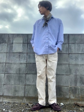 「united arrows」｜「アイテム（スリッポン）」を使った、おしぼりくんさん（メンズ・178cm）の秋コーディネート