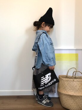 「RADCHAP（ラッドチャップ）のアイテム（スカート）」を使った、H.Hさん（キッズ・100cm）の秋コーディネート