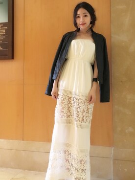 「婚宴」｜Tomo Chenさん（レディース・155cm）の春コーディネート