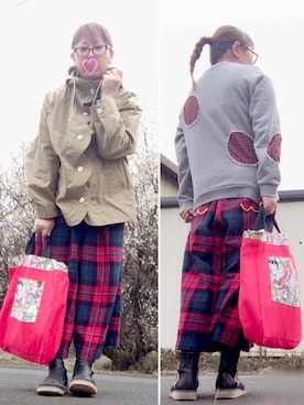 「スカラップ」｜「アイテム（ジャケット/アウター）」を使った、だるさん（レディース・152cm）の冬コーディネート