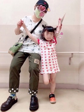 「にゃー」｜「アイテム（キャップ）」を使った、だるさん（レディース・152cm）の夏コーディネート