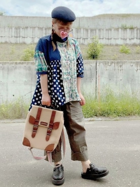 「スカラップ」｜「アイテム（アクセサリー）」を使った、だるさん（レディース・152cm）の春コーディネート