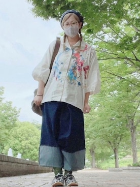 「スパンコール」｜「アイテム（その他）」を使った、だるさん（レディース・152cm）の夏コーディネート