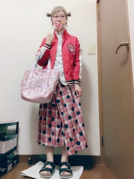 「FRAPBOIS」｜「アイテム（ジャージ）」を使った、だるさん（レディース・152cm）の夏コーディネート
