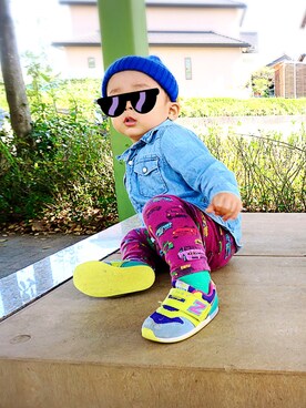 「codycoby（コーディーコービー）のアイテム」を使った、TKHRさん（キッズ・80cm）の春コーディネート