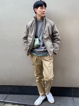 「green label relaxing（グリーンレーベルリラクシング）のアイテム（ブルゾン）」を使った、Jedikさん（メンズ・169cm）の冬コーディネート