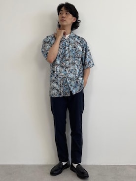「☆柄シャツ」｜Jedikさん（メンズ・169cm）の夏コーディネート
