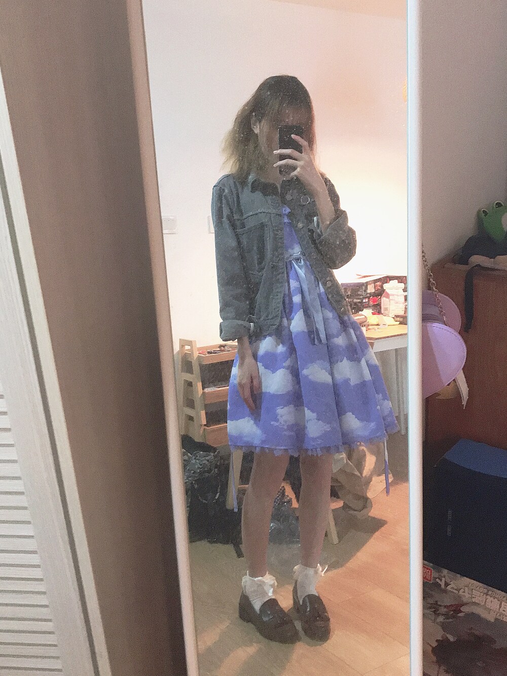 「Angelic Prettyのアイテム（ワンピース、パープル系）」を使った、jjwongさん（レディース・168cm）の春コーディネートの1枚目の写真