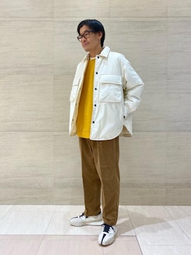 「RECOMMEND  ITEM STYLING」｜「アイテム（ダウンジャケット/コート）」を使った、小松　史郎さん（メンズ・170cm）の秋コーディネート