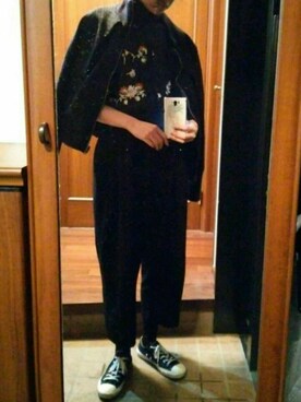 「And A（アンドエー）のアイテム（ブルゾン）」を使った、トサカエヌ子さん（レディース・166cm）の冬コーディネート