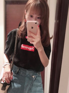 「EGOIST（エゴイスト）のアイテム（スカート）」を使った、えみさん（レディース・152cm）の夏コーディネート