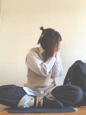 「CHUMS（チャムス）のアイテム（レッグウェア）」を使った、しゅんさん（レディース・158cm）の春コーディネート