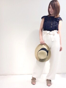 「ef-de（エフデ）のアイテム」を使った、mizshoさん（レディース・158cm）の春コーディネート