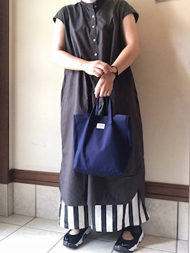 「無印良品（ムジルシリョウヒン）のアイテム（ワンピース/ドレス）」を使った、さくさん（レディース・153cm）の夏コーディネート