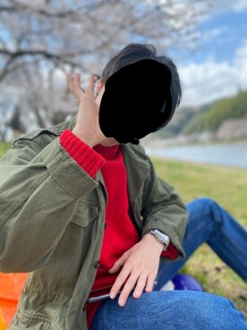「m47」｜「アイテム（ミリタリージャケット）」を使った、beranabus 相互フォロー100％さん（メンズ・167cm）の春コーディネート