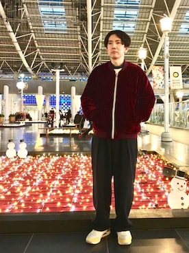 「JUNRED（ジュンレッド）のアイテム（ブルゾン）」を使った、tmkさん（メンズ・168cm）の冬コーディネート