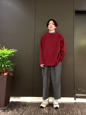 「JUNRED（ジュンレッド）のアイテム（パンツ）」を使った、tmkさん（メンズ・168cm）の冬コーディネート