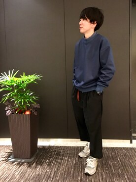 「JUNRED（ジュンレッド）のアイテム（スウェット）」を使った、tmkさん（メンズ・168cm）の冬コーディネート