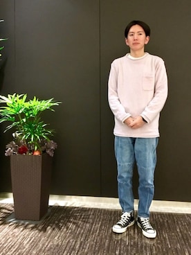 「JUNRED（ジュンレッド）のアイテム（トップス）」を使った、tmkさん（メンズ・168cm）の冬コーディネート