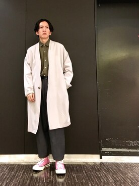 「JUNRED（ジュンレッド）のアイテム（その他アウター）」を使った、tmkさん（メンズ・168cm）の春コーディネート