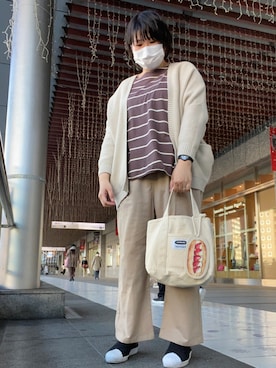 「ナチュラルスタイル」｜「アイテム（スリッポン）」を使った、MIHOさん（レディース・161cm）の冬コーディネート