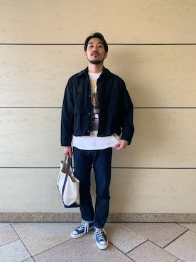 「RESOLUTE（リゾルト）のアイテム」を使った、Kazunariさん（メンズ・179cm）の春コーディネート