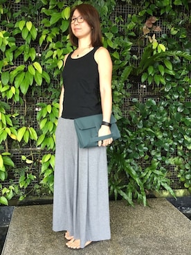 「ECCO（エコー）のアイテム（バッグ）」を使った、chalinnさん（レディース・165cm）の夏コーディネート