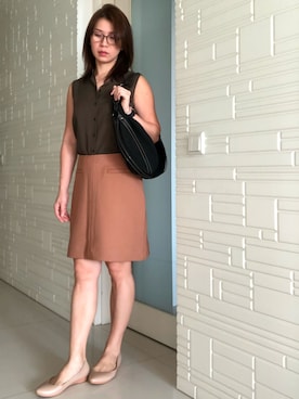 「Kenneth Cole（ケネスコール）のアイテム」を使った、chalinnさん（レディース・165cm）の秋コーディネート