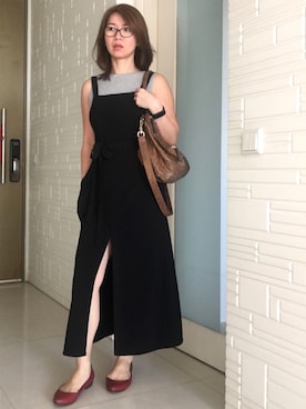 「working style」｜「アイテム（オールインワン・サロペット）」を使った、chalinnさん（レディース・165cm）の春コーディネート